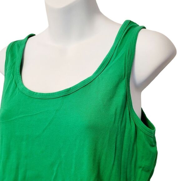 2/$20 Joe Fresh Plain Green Tank Top Size: XL - Picture 3 of 5